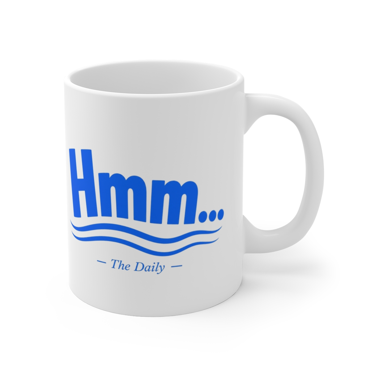 The Daily "Hmm..." White Mug - The Daily official Mugs & Drinkware merch