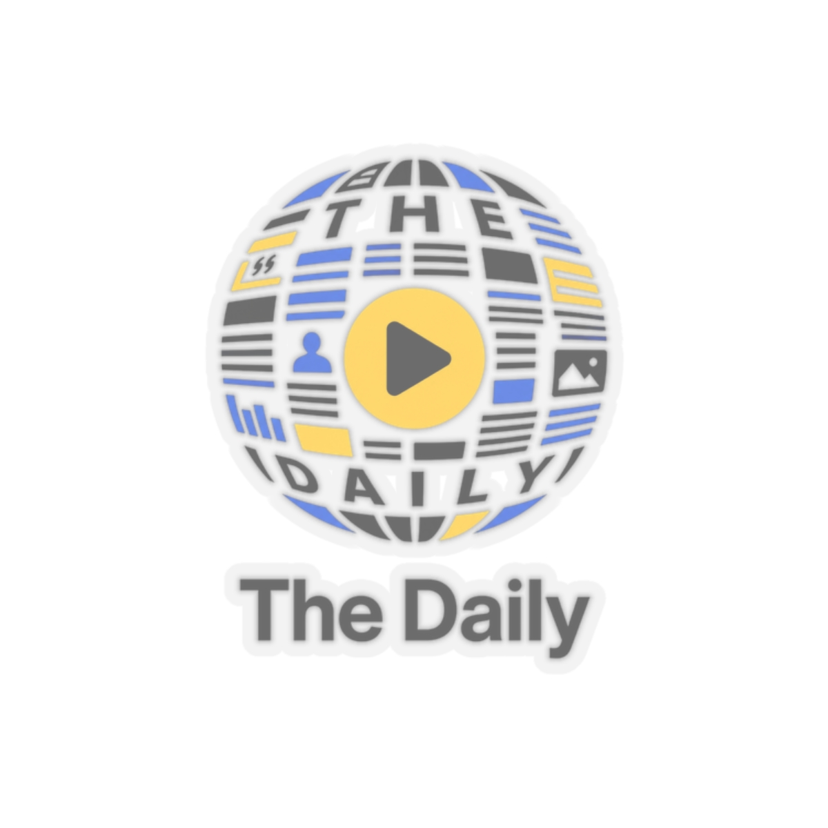 The Daily Name Subtly Worked Into The Globe Sticker