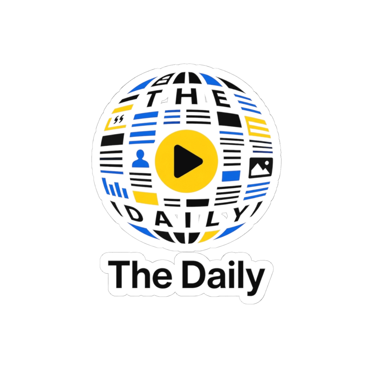 The Daily Name Subtly Worked Into The Globe Sticker